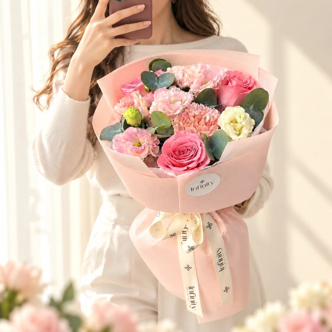 Pink Carnation Posy