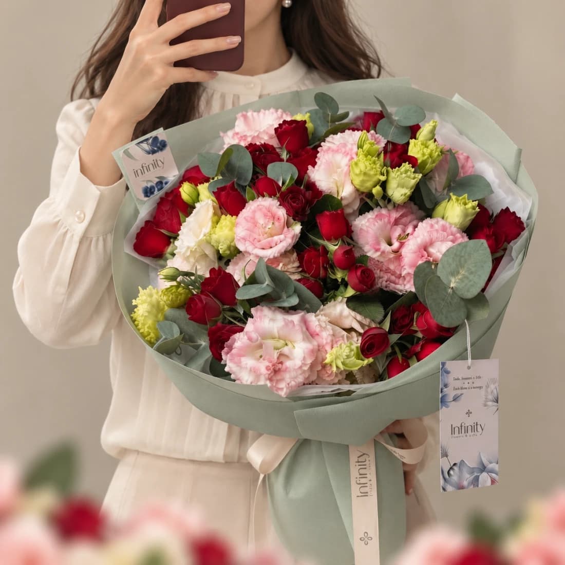 Red & Pink Lisianthus