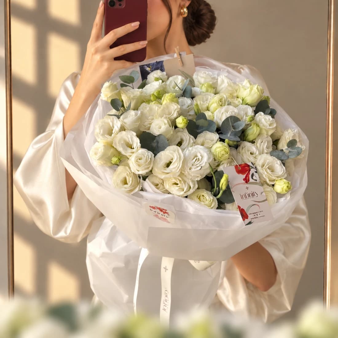 Twenty-Four White Lisianthus