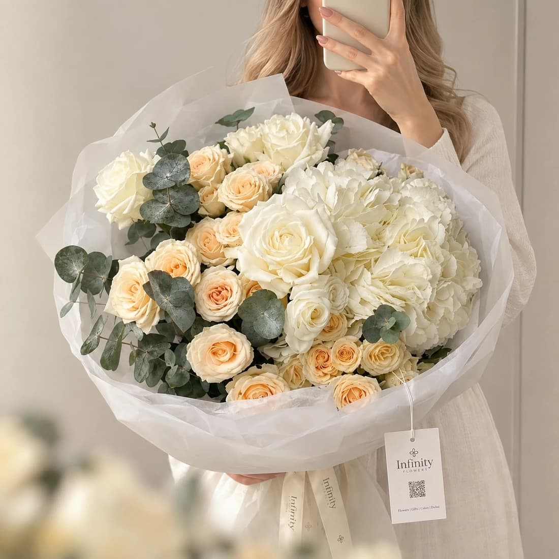 White Lisianthus Posy