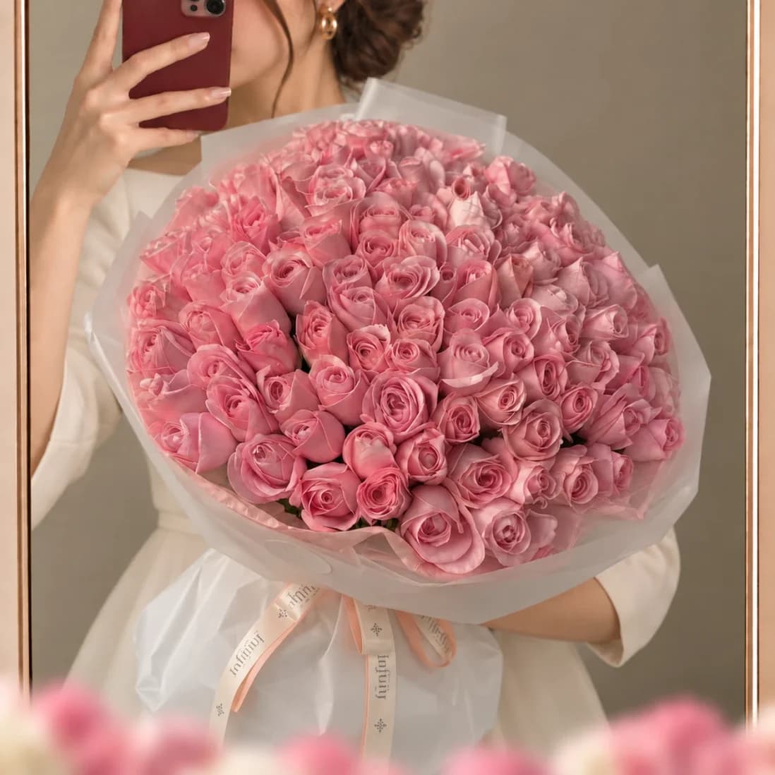 Hundred Pink Roses